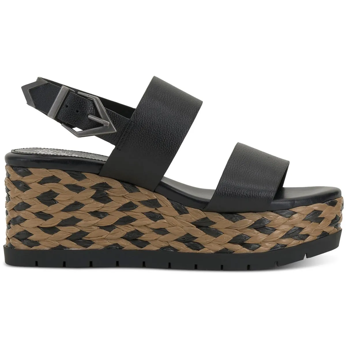 Vince Camuto Womens Leather Open Toe Wedge Sandals