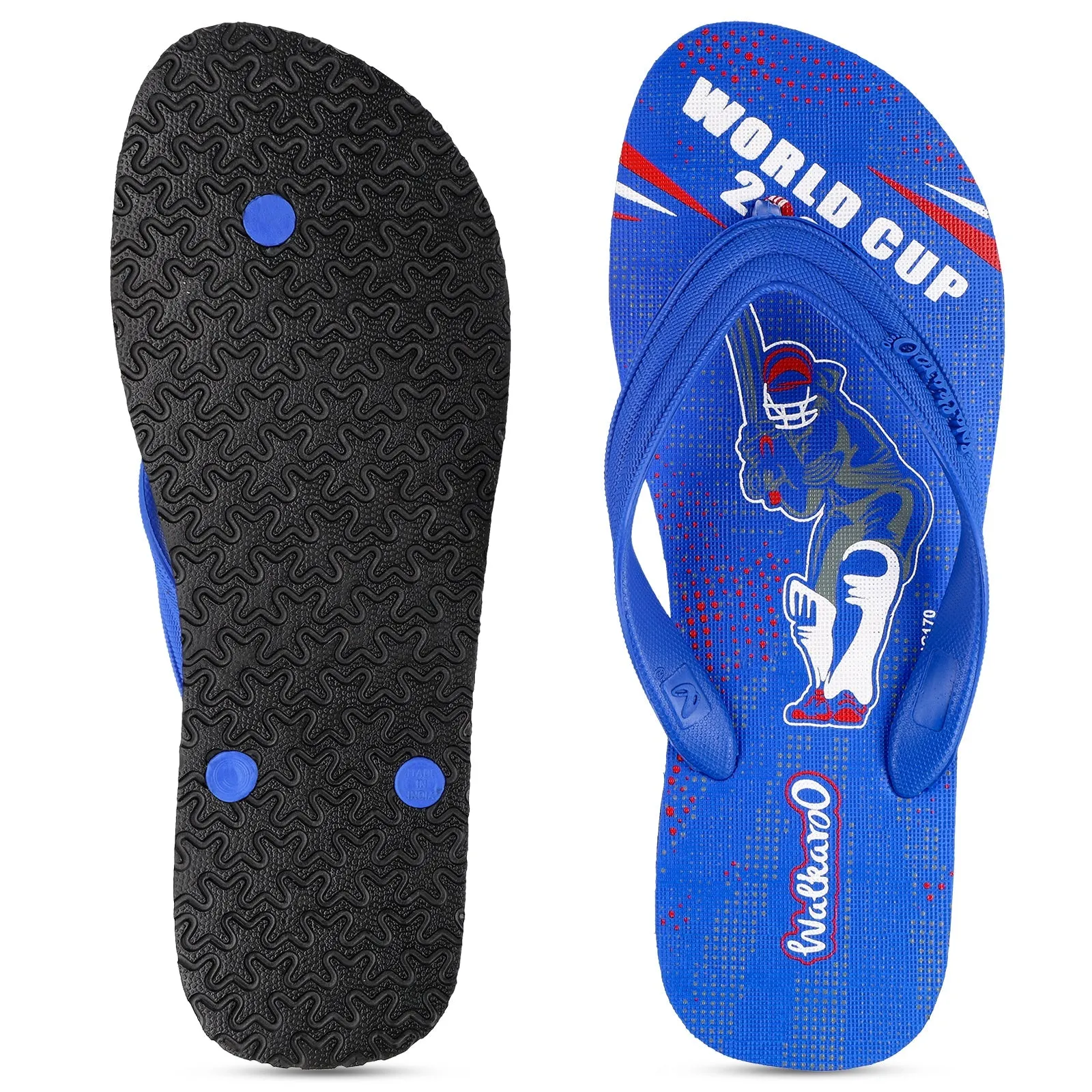 Walkaroo Men Flip Flop  - HG170 Blue Black