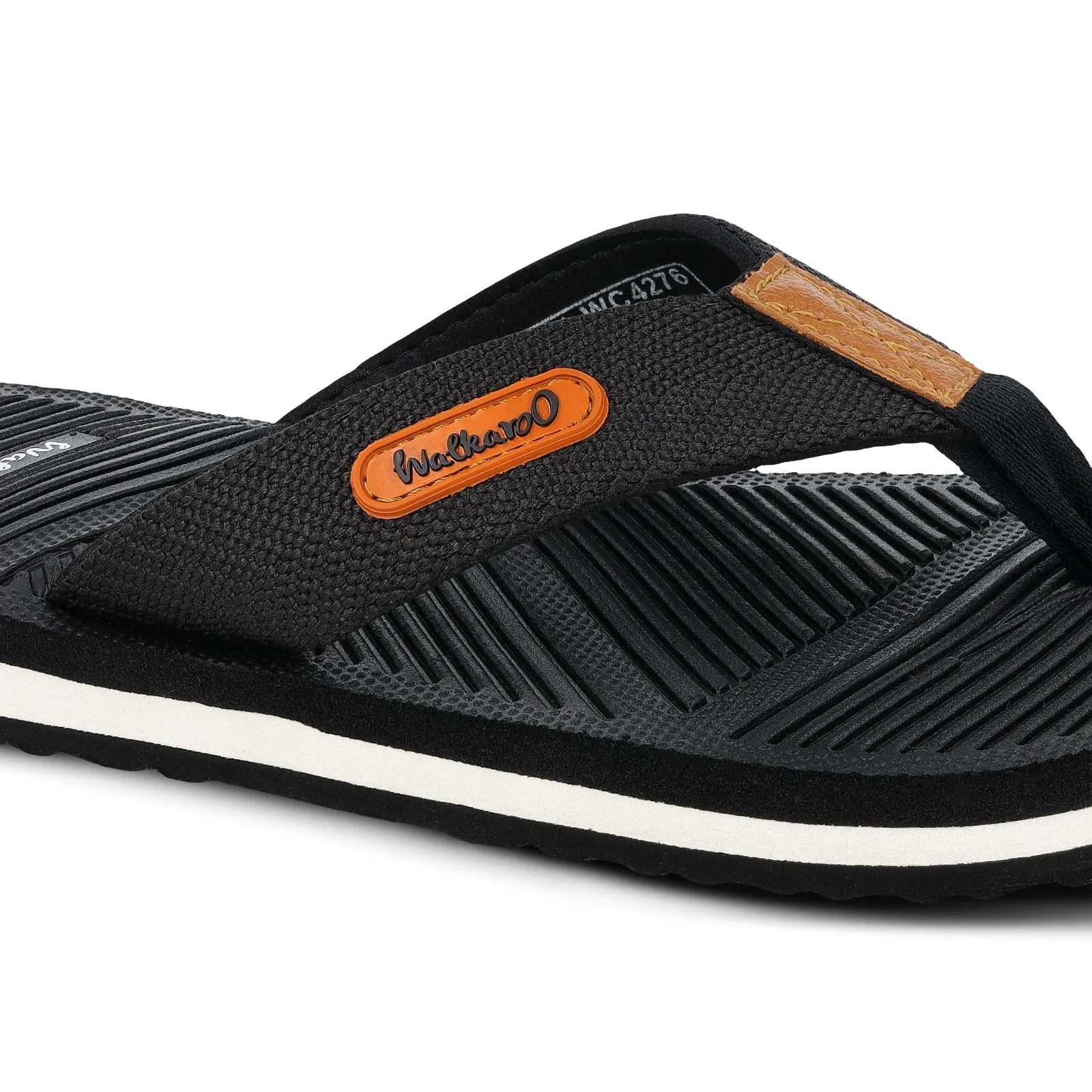 Walkaroo Men Flip Flop  - WC4276 Black