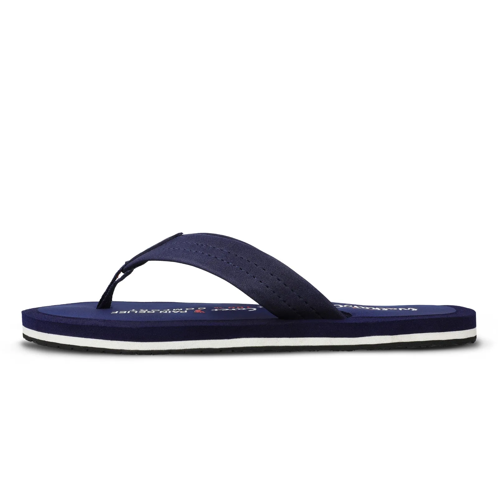 Walkaroo Men Solid Care Plus Flip-Flop  - WH3810 Navy Blue