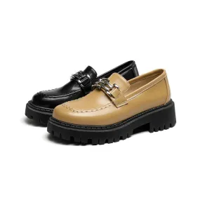 Women's Round Toe Platform Loafers