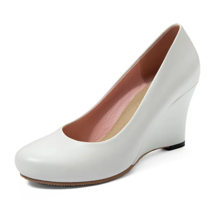 Women's Shallow Wedge Heel Pumps