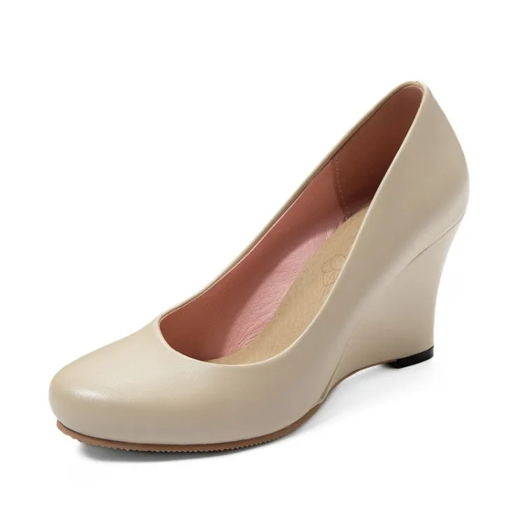 Women's Shallow Wedge Heel Pumps