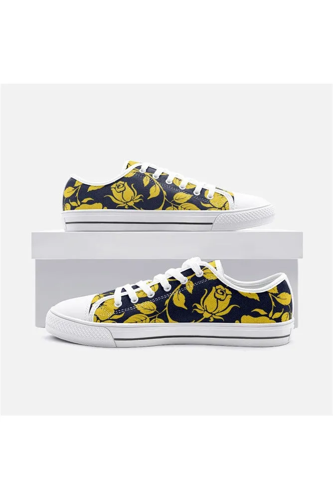 Yellow Rose Unisex Low Top Canvas Shoes